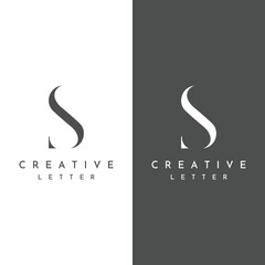 Wall Mural - logo design abstract template initial letter s element with geometry. modern and minimalist artistic