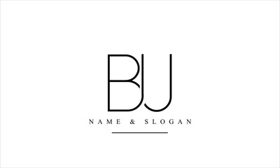 UB, BU, U, B abstract letters logo monogram