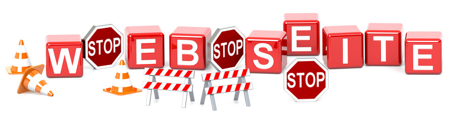 Wall Mural - Webseite Stop