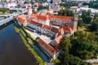 medieval castle, aerial view, Strakonice, Czech Republic