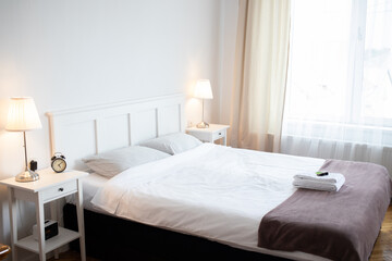 Sticker - big bed in cozy white bedroom