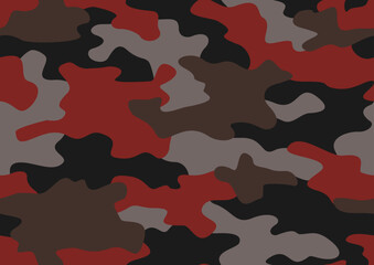 Camouflage texture seamless pattern. Abstract modern military ornament for army and hunting print. Vector background.