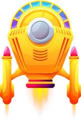 Wall Mural - rocketship kids toy, spacecraft, spaceship icon