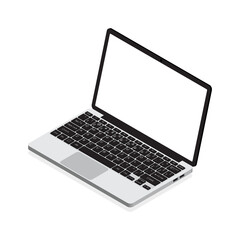 Wall Mural - isometric laptop. vector 3d isometric laptop computer. transparent background. png illustration