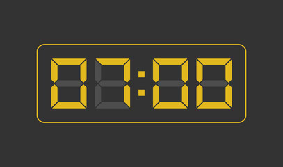 7:00, Digital clock number. Vector illustration.
