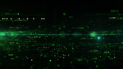 Wall Mural - technology digital cyberspace with particles and digital data network connections. big data connecti