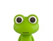 Little Frog character close up portrait in 3d rendering.