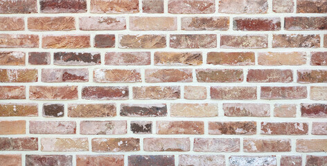 Wall Mural - texture of old red bricks wall background	
