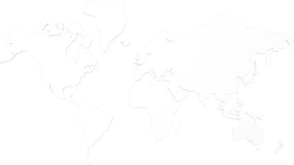  white world map