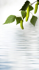 Wall Mural - tree branch above the water