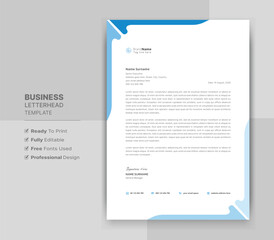 Wall Mural - Creative letterhead format template, business style letterhead design template. Company letterhead template designs. Letterhead, flyer template.	