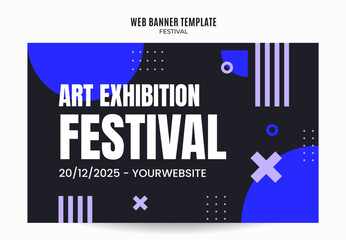 Festival Web Banner for Social Media Poster, banner, space area and background