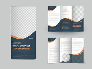 Creative modern corporate business trifold brochure design template
