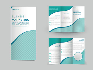 Creative modern corporate business trifold brochure design template