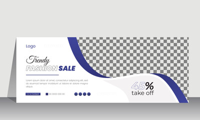 Creative Business fashion sale Facebook Cover Design. Modern trendy Social media business banner design template