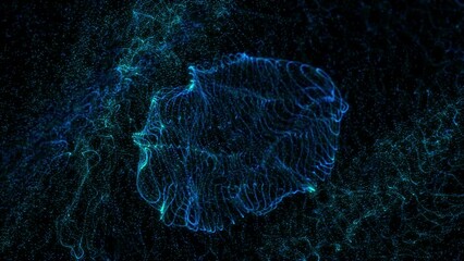 Wall Mural - 4k abstract space particle background