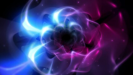 Poster - animation of an abstract space tunnel. infinite zoom