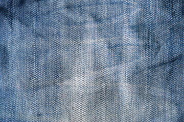 Wall Mural - old grunge blue jeans texture background