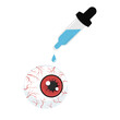 Human red eyeball drop medicament vector