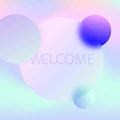 Wall Mural - A minimal trendy banner. Glassmorphism style. UI design object. Vector