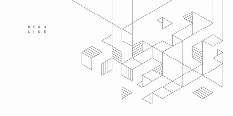 Abstract geometric technological background. Vector creative design.