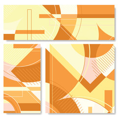 Wall Mural - Abstract orange geometric posters