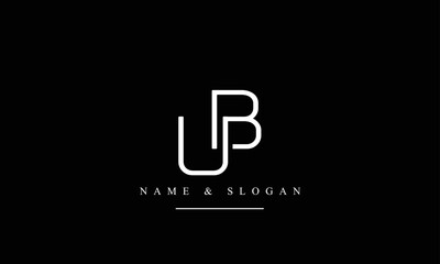 UB, BU, U, B abstract letters logo monogram