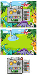 Wall Mural - A game background template with elements