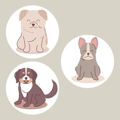 Poster - icon collection dogs