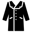 overcoat black solid icon
