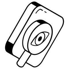Wall Mural - download premium isometric icon of monitoring