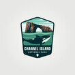 vector of channel island vintage logo symbol illustration design