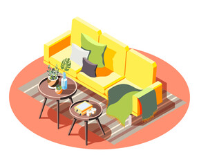 Poster - Isometric Loft Interior