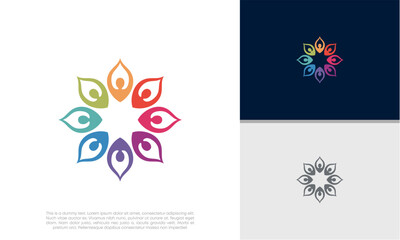 Global Community Logo Icon Elements Template. Community human Logo template vector. Community health care. Abstract Community logo	