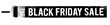 Horizontal paint stroke with typography and paint roller - Black Friday Sale