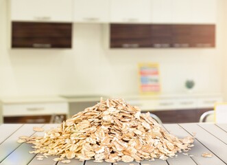 Sticker - Mix of oat and rye flakes on the desk