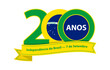 7 de setembro ilustração do dia da independência do brasil com bandeira nacional