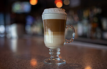 glass of coffee with foam