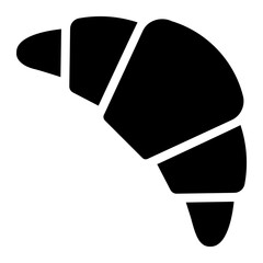 Wall Mural - croissant glyph icon