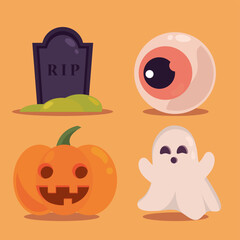 Canvas Print - icons halloween miscellaneous