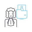 © Nina - civil cases line icon, outline symbol, vector illustration, concept sign