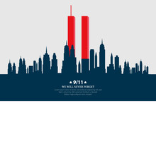 11 September- Illustration For Patriot Day USA Poster Or Banner.