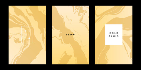 Aufkleber - Abstract gold, black and silver brush stroke in Chinese Style for poster and banner background design. Creative luxury and elegant print template design.