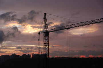 beautiful sky landscape at sunset