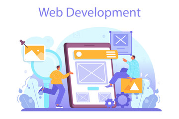 Wall Mural - ux and ui designer concept. app interface improvement. user interface