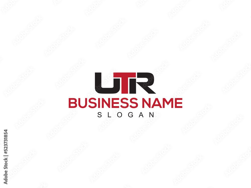 Abstract UTR Logo Icon, Unique utr Logo letter Vector Image Design With ...