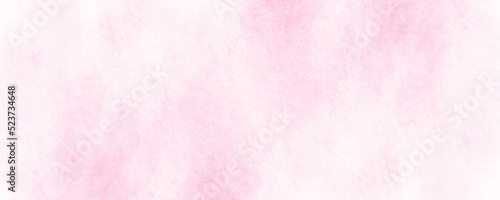 Fototapete Abstract brush painted sky fantasy pastel pink watercolor background, Decorative soft pink paper texture, Acrylic shinny pink flowing ink grunge texture, soft pink splash abstract pink background.