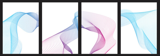 Wall Mural - vector wave lines flowing dynamic isolated on white background. abstract background.