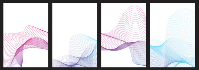 Wall Mural - vector wave lines flowing dynamic isolated on white background. abstract background.