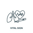 Vital Sign icon. Line simple Health Check icon for templates, web design and infographics